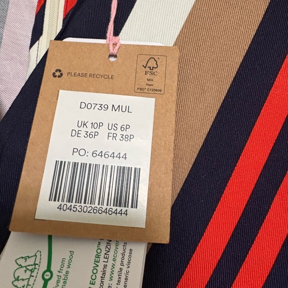 Boden Dress NWT 6P V neck satin dress, gorgeous! - Picture 8 of 10